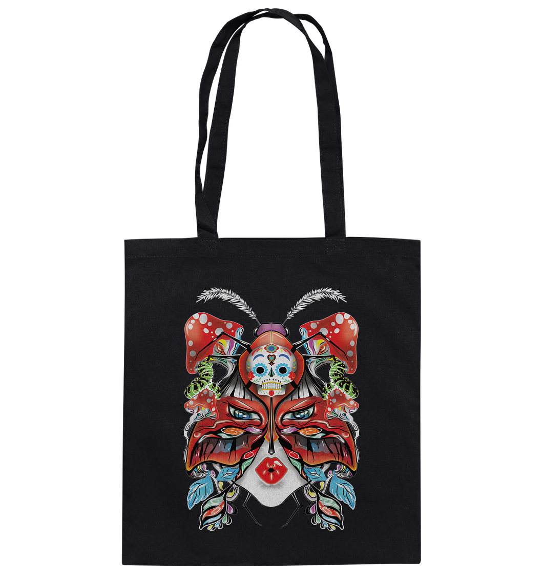 Frau/Falter - Baumwolltasche